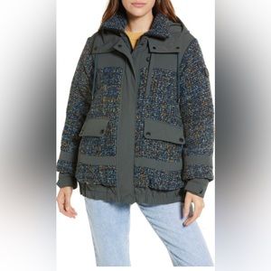 NOIZE Safara Mixed Media Jacket Wavelight Size Small Retail $160